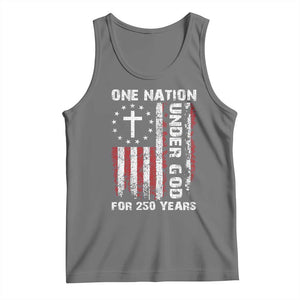 250 Years Anniversary Tank Top 250th Independence Day Freedom One Nation Under God US Flag TS10 Black Heather Print Your Wear