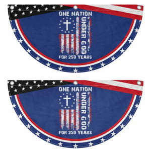 250 Years Anniversary Patriotic Fan Flag 250th Independence Day Freedom One Nation Under God US Flag