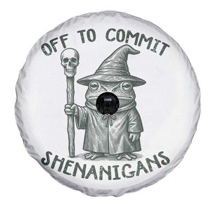 Wizard Frog Spare Tire Cover Funny Off to Commit Shenanigans TS10 Print Your Wear