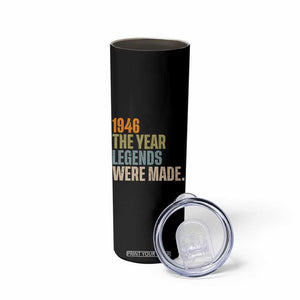 80th Birthday Gift For Men Skinny Tumbler Vintage 1946 80 Years Old Birthday TS10 Print Your Wear