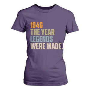 80th Birthday Gift For Men T Shirt For Women Vintage 1946 80 Years Old Birthday TS10 Purple Print Your Wear