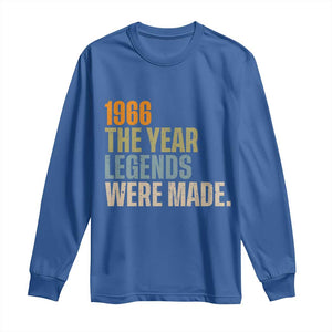 60th Birthday Gift For Men Long Sleeve Shirt Vintage 1966 60 Years Old Birthday TS10 Royal Blue Print Your Wear