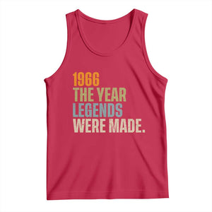 60th Birthday Gift For Men Tank Top Vintage 1966 60 Years Old Birthday TS10 Red Print Your Wear