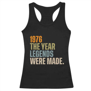 50th Birthday Gift For Men Racerback Tank Top Vintage 1976 50 Years Old Birthday TS10 Black Print Your Wear