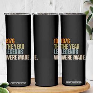 50th Birthday Gift For Men Skinny Tumbler Vintage 1976 50 Years Old Birthday TS10 Print Your Wear