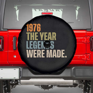 50th Birthday Gift For Men Spare Tire Cover Vintage 1976 50 Years Old Birthday TS10 Black Print Your Wear
