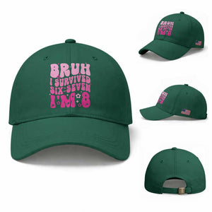 8th Birthday Girls Baseball Cap Bruh I Survived 67 Im 8 Year Old Six Seven TS10 Baseball Cap Universal Fit Irish Green Print Your Wear