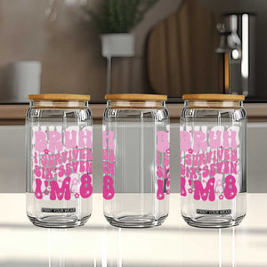 8th Birthday Girls Glass Can Bruh I Survived 67 Im 8 Year Old Six Seven TS10 Print Your Wear