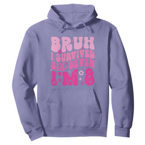 8th Birthday Girls Hoodie Bruh I Survived 67 Im 8 Year Old Six Seven TS10 Violet Print Your Wear