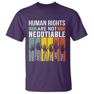 Human Rights T Shirt Are Not Negotiable Retro Equality Statement TS10 Purple Print Your Wear