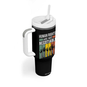 Human Rights Tumbler With Handle Are Not Negotiable Retro Equality Statement TS10 Print Your Wear