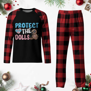 Protect The Dolls Plaid Pajama Set Transgender Trans Pride TS10 Buffalo Plaid Print Your Wear