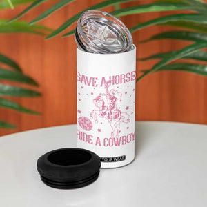 Save a Horse Ride A Cowboy 4 in 1 Can Cooler Tumbler Funny Cowgirl Western Style TS10 Print Your Wear
