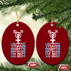 Trans Ally Ceramic Ornament Transgender Pride Flag Support TS10 Print Your Wear