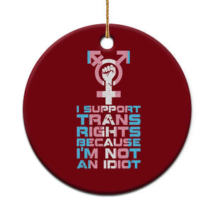 Trans Ally Ceramic Ornament Transgender Pride Flag Support TS10 1pc Red Print Your Wear