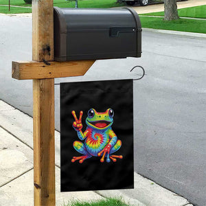 Tie-Dye Frog Peace Sign Hippie Garden Flag Toad Trends Effect Printing TS10 Print Your Wear