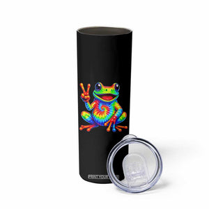 Tie-Dye Frog Peace Sign Hippie Skinny Tumbler Toad Trends Effect Printing TS10 Print Your Wear