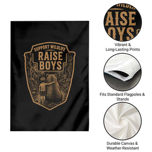 Support Wildlife Raise Boys Garden Flag Funny Mama Bear Outdoor Family Nature Lover Gift TS10 Print Your Wear