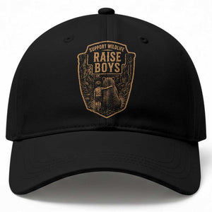 Support Wildlife Raise Boys Baseball Cap Funny Mama Bear Outdoor Family Nature Lover Gift TS10 Print Your Wear