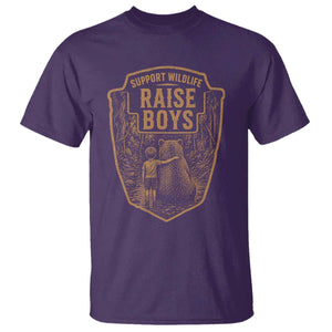 Support Wildlife Raise Boys T Shirt Funny Mama Bear Outdoor Family Nature Lover Gift TS10 Purple Print Your Wear