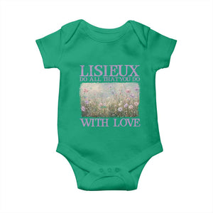 St Therese of Lisieux Baby Onesie Catholic Saint Gift for Girls Orthodox Christian TS10 Irish Green Print Your Wear