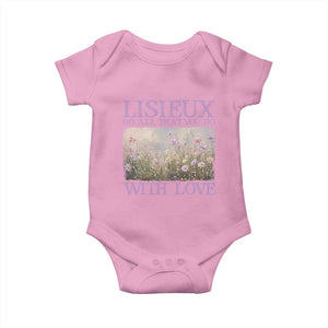 St Therese of Lisieux Baby Onesie Catholic Saint Gift for Girls Orthodox Christian TS10 Light Pink Print Your Wear
