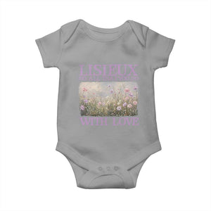 St Therese of Lisieux Baby Onesie Catholic Saint Gift for Girls Orthodox Christian TS10 Sport Gray Print Your Wear