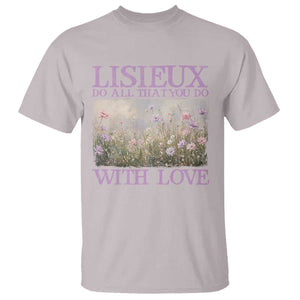St Therese of Lisieux T Shirt Catholic Saint Gift for Girls Orthodox Christian TS10 Ice Gray Print Your Wear