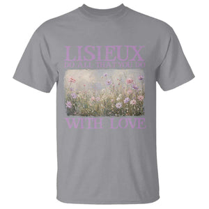 St Therese of Lisieux T Shirt Catholic Saint Gift for Girls Orthodox Christian TS10 Sport Gray Print Your Wear