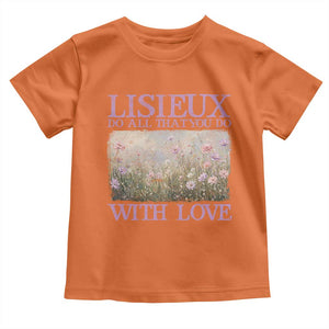 St Therese of Lisieux Toddler T Shirt Catholic Saint Gift for Girls Orthodox Christian TS10 Orange Print Your Wear