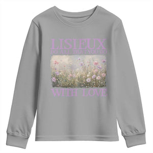 St Therese of Lisieux Youth Sweatshirt Catholic Saint Gift for Girls Orthodox Christian TS10 Sport Gray Print Your Wear