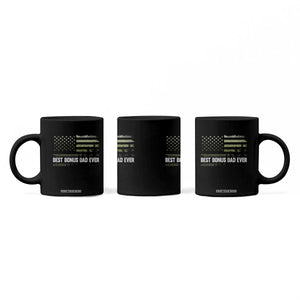 Best Bonus Dad Ever Coffee Mug Stepdad American Flag Trees Outdoor Wildlife Nature Vintage Forest TS10 Print Your Wear