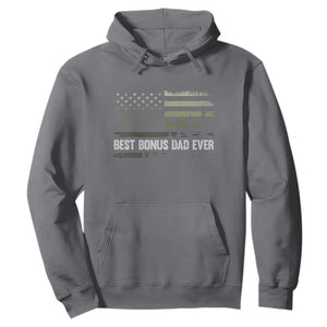 Best Bonus Dad Ever Hoodie Stepdad American Flag Trees Outdoor Wildlife Nature Vintage Forest TS10 Charcoal Print Your Wear