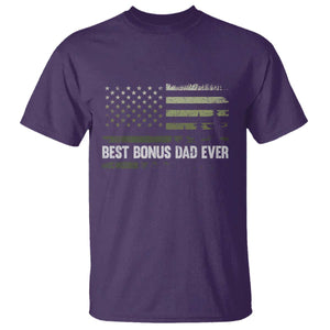 Best Bonus Dad Ever T Shirt Stepdad American Flag Trees Outdoor Wildlife Nature Vintage Forest TS10 Purple Print Your Wear