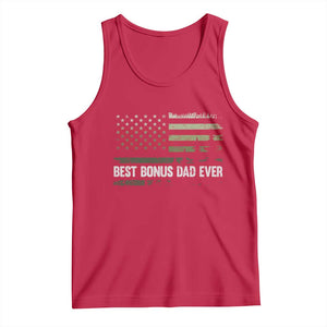 Best Bonus Dad Ever Tank Top Stepdad American Flag Trees Outdoor Wildlife Nature Vintage Forest TS10 Red Print Your Wear