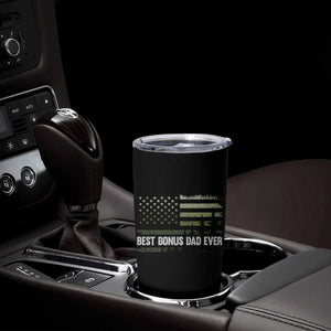 Best Bonus Dad Ever Tumbler Cup Stepdad American Flag Trees Outdoor Wildlife Nature Vintage Forest TS10 Print Your Wear