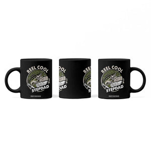 Reel Cool Stepdad Coffee Mug Fathers Day Gift for Fisherman Bonus Dad
