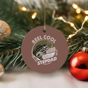 Reel Cool Stepdad Ceramic Ornament Fathers Day Gift for Fisherman Bonus Dad