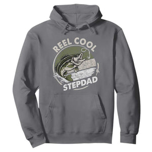Reel Cool Stepdad Hoodie Fathers Day Gift for Fisherman Bonus Dad