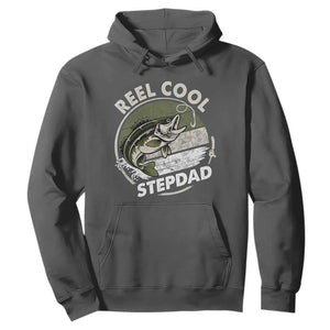 Reel Cool Stepdad Hoodie Fathers Day Gift for Fisherman Bonus Dad