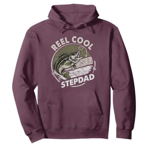Reel Cool Stepdad Hoodie Fathers Day Gift for Fisherman Bonus Dad