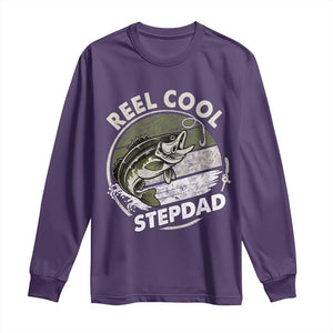 Reel Cool Stepdad Long Sleeve Shirt Fathers Day Gift for Fisherman Bonus Dad