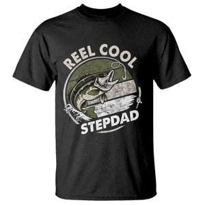 Reel Cool Stepdad T Shirt Fathers Day Gift for Fisherman Bonus Dad