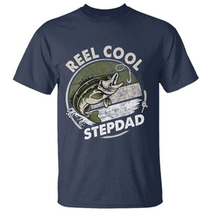 Reel Cool Stepdad T Shirt Fathers Day Gift for Fisherman Bonus Dad