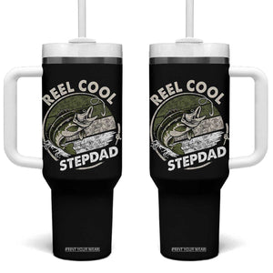 Reel Cool Stepdad Tumbler With Handle Fathers Day Gift for Fisherman Bonus Dad