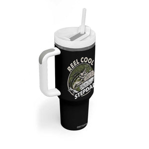 Reel Cool Stepdad Tumbler With Handle Fathers Day Gift for Fisherman Bonus Dad