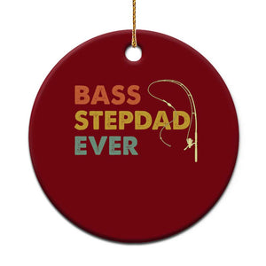 Fishing Bonus Dad Ceramic Ornament Retro Bass Stepdad Ever Fathers Day Fisherman TS10 1pc Red Print Your Wear