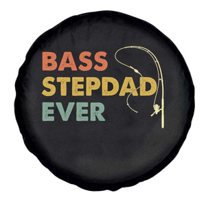 Fishing Bonus Dad Spare Tire Cover Retro Bass Stepdad Ever Fathers Day Fisherman TS10 Print Your Wear