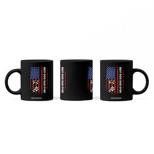 Best Dog Dad Ever Coffee Mug Fathers Day Gift From Dog USA Flag Puppy Lover Paw