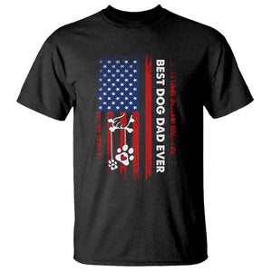 Best Dog Dad Ever T Shirt Fathers Day Gift From Dog USA Flag Puppy Lover Paw